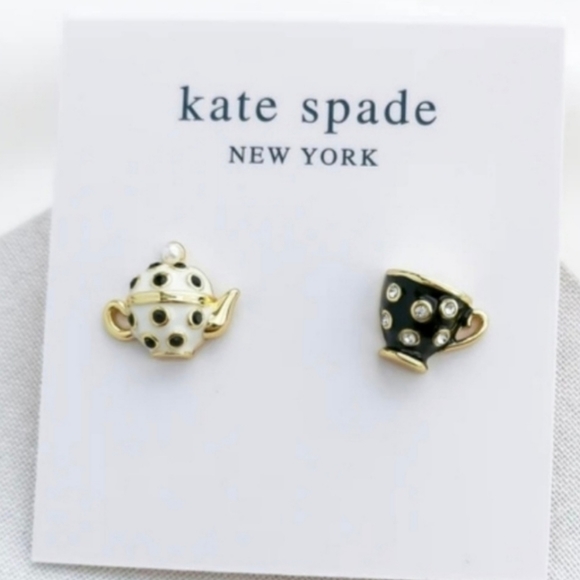 Kate Spade Disney Alice Wonderland Tea Cup Earring NWT NEW